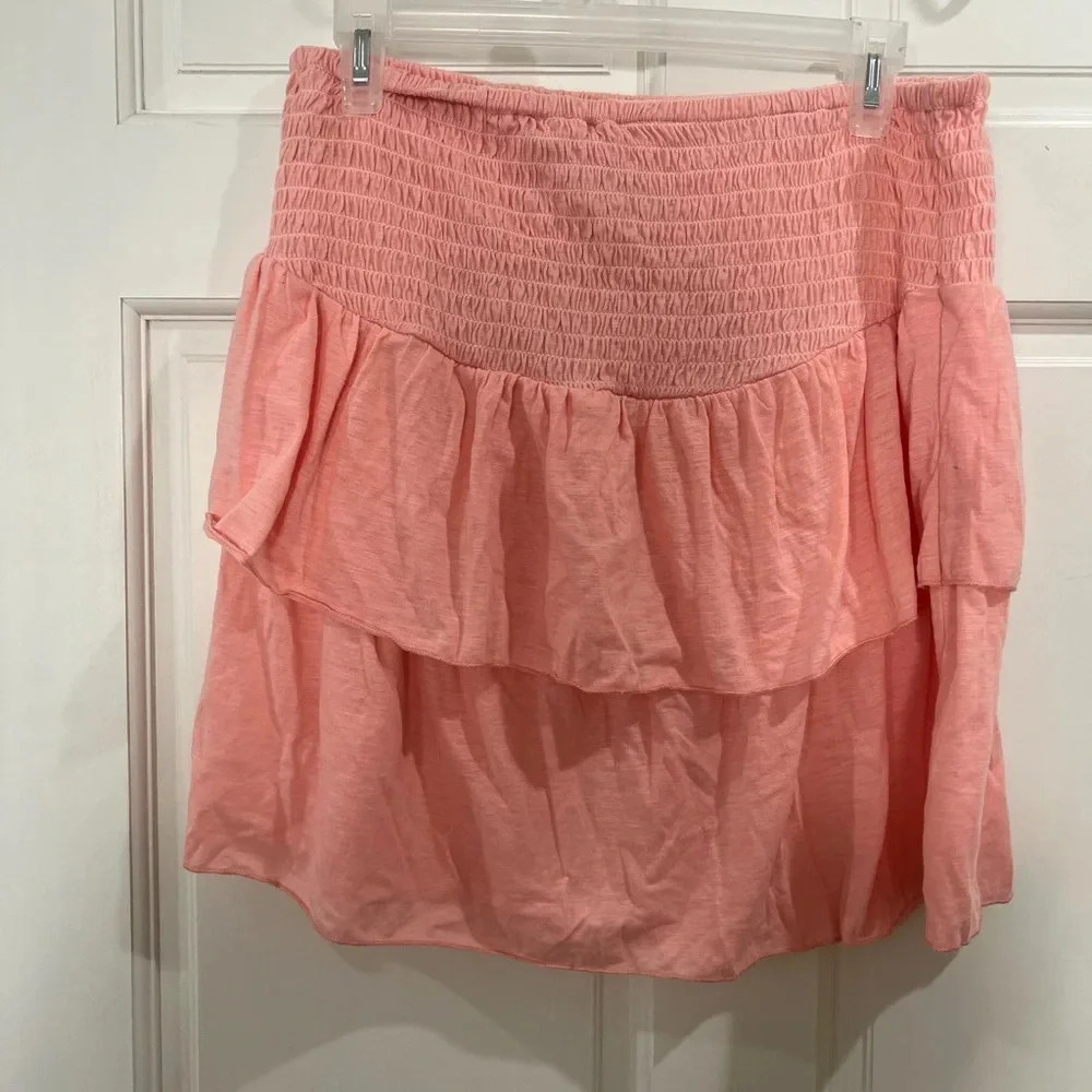 NWT Simply Southern pink shirred skirt skort Size Large